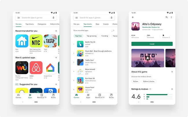google play store gets a makeover